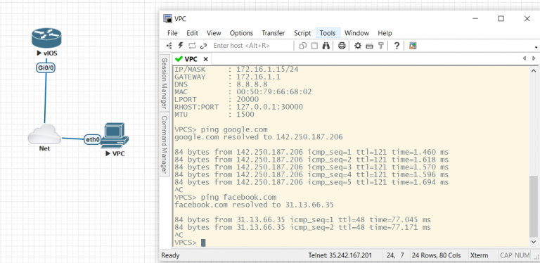 Giving internet access to Eve-ng at Google Cloud